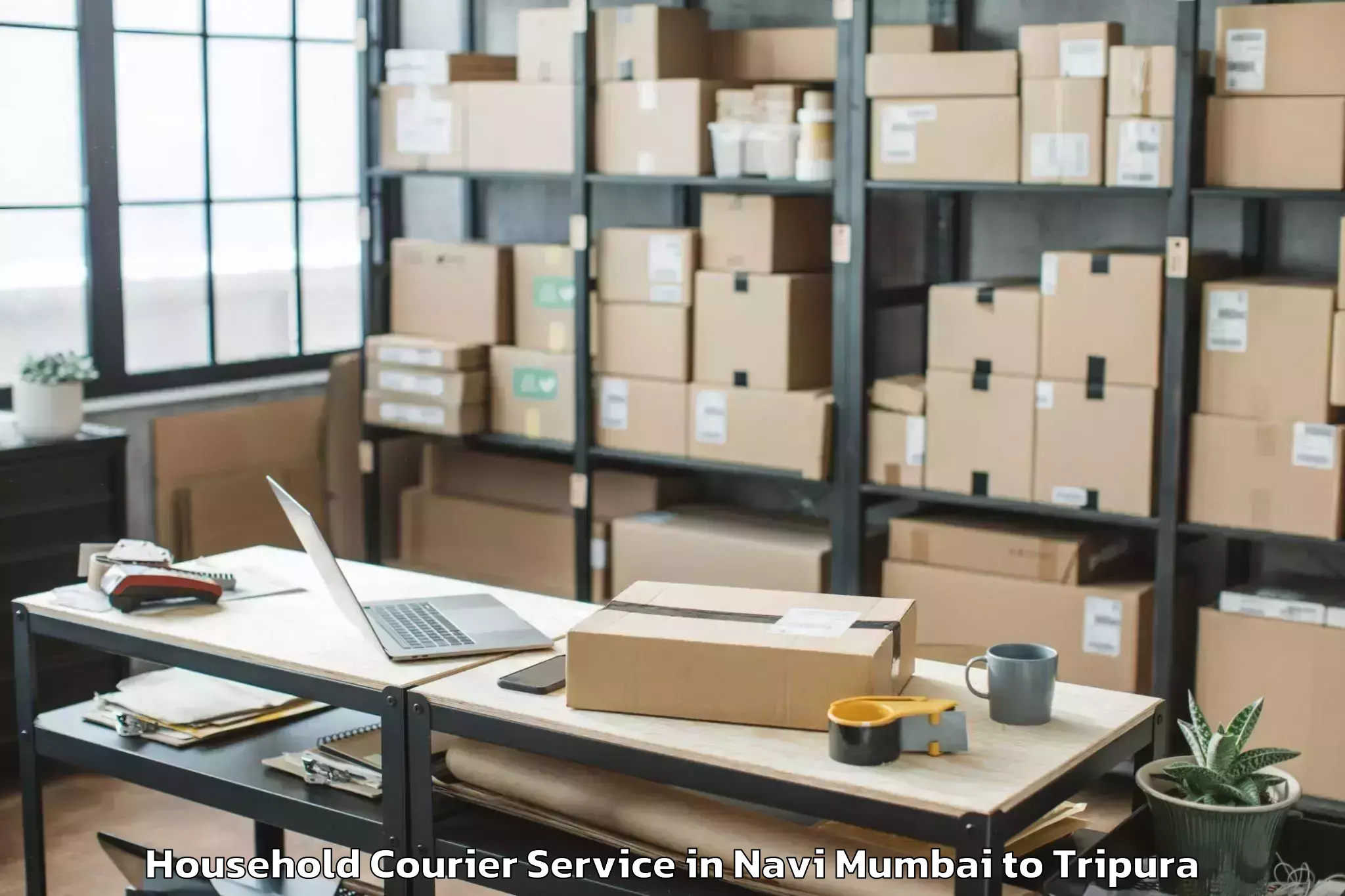 Reliable Navi Mumbai to Bishalgarh Household Courier